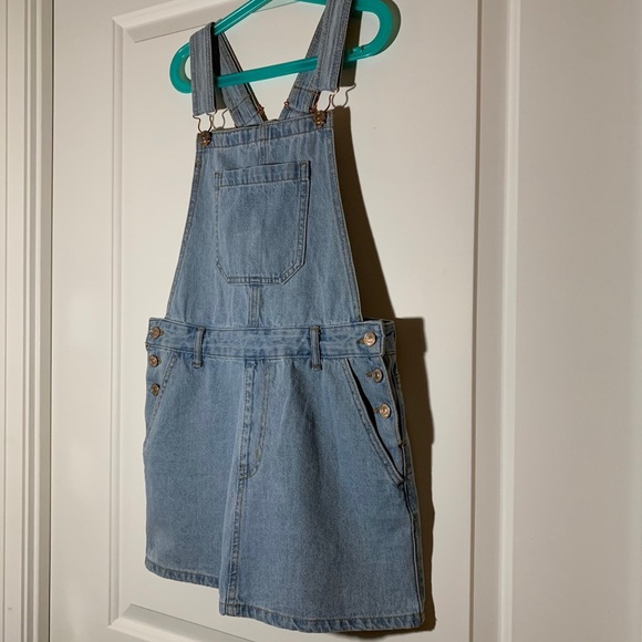 Blue Jean skirt overalls, size US woman's S - Picture 2 of 3